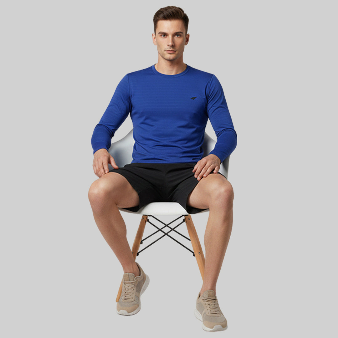 Men Solid Full Sleeve Regular Fit T-Shirt