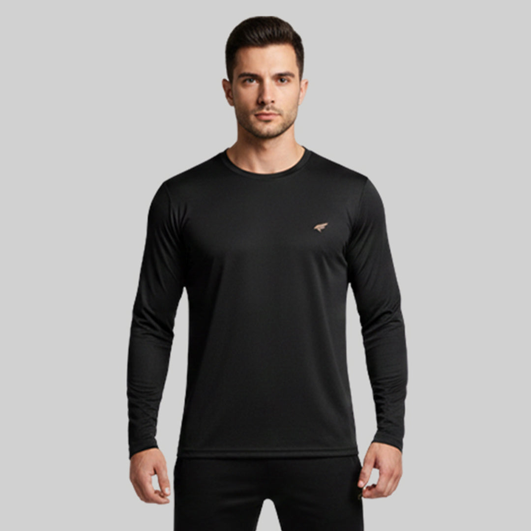 Men Solid Full Sleeve Regular Fit T-Shirt