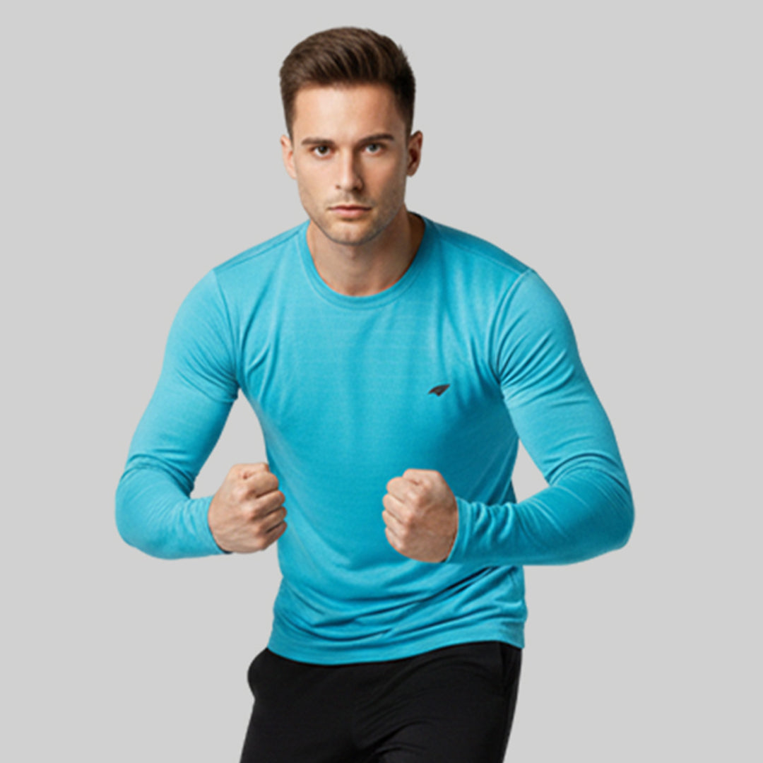Men Solid Full Sleeve Regular Fit T-Shirt