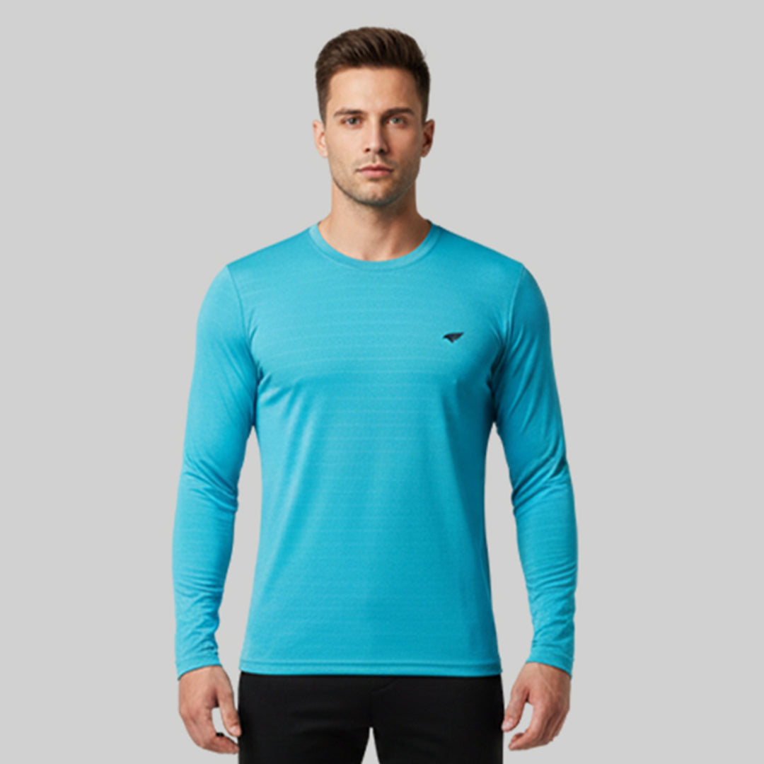 Men Solid Full Sleeve Regular Fit T-Shirt