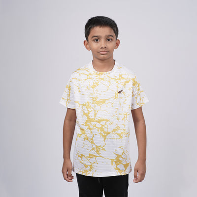 Boys Printed Round Neck Regular Fit T-Shirt