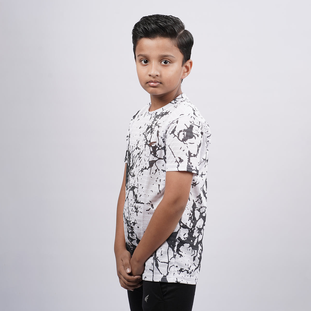 Boys Printed Round Neck Regular Fit T-Shirt
