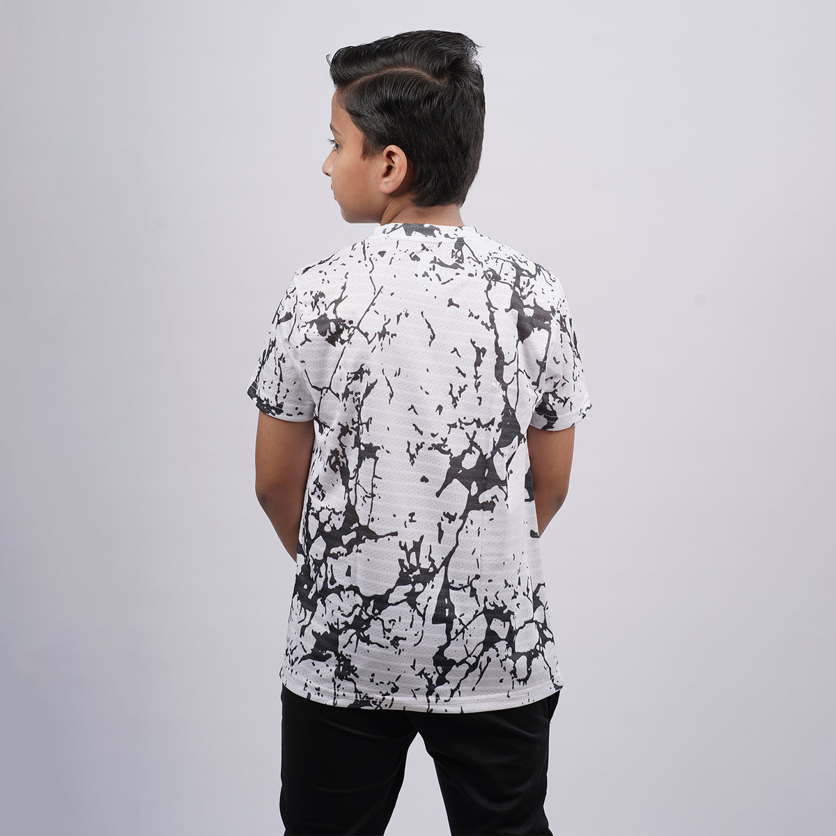 Boys Printed Round Neck Regular Fit T-Shirt