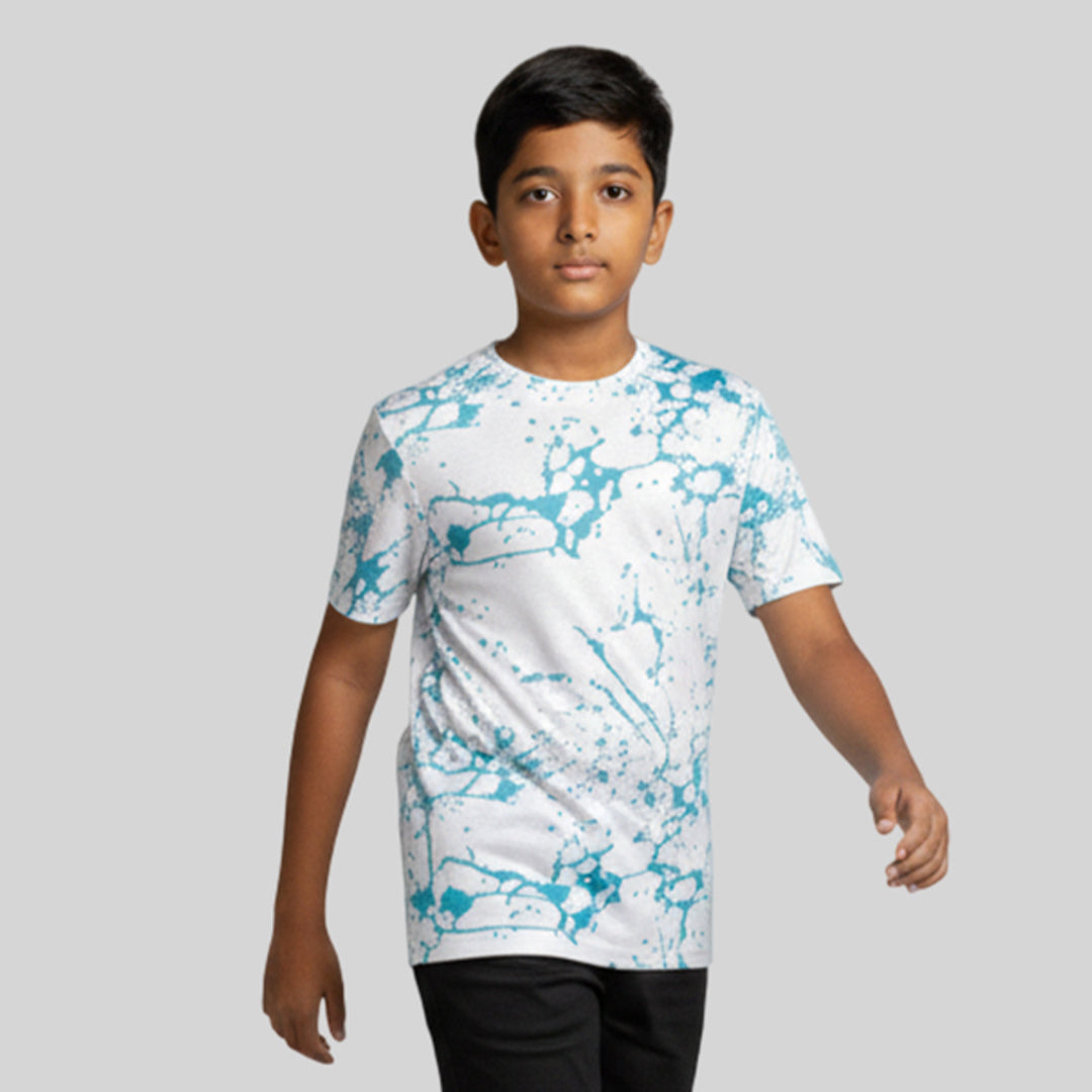 Boys Printed Round Neck Regular Fit T-Shirt