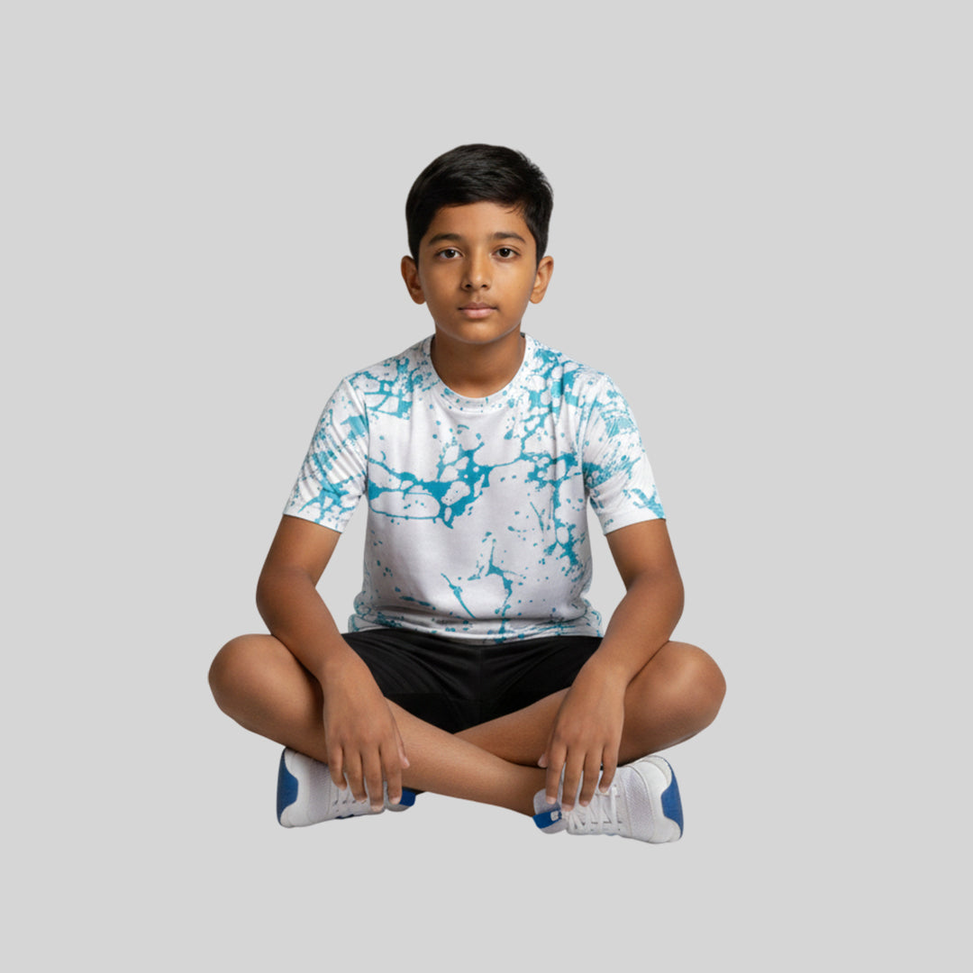 Boys Printed Round Neck Regular Fit T-Shirt