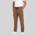 Men Solid Regular Fit Cargo Trackpants