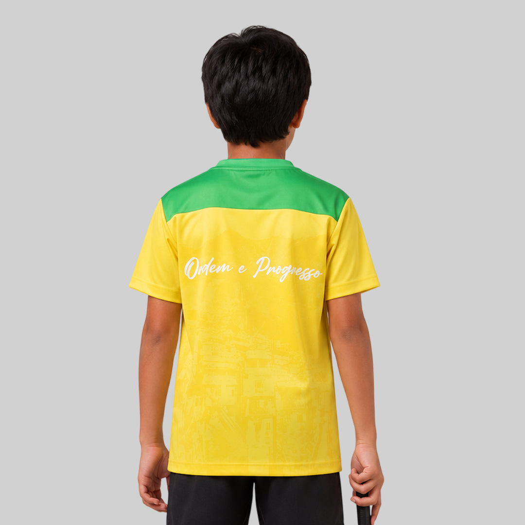 Kids Yellow Sports Jersey – Lightweight Quick-Dry Athletic T-Shirt