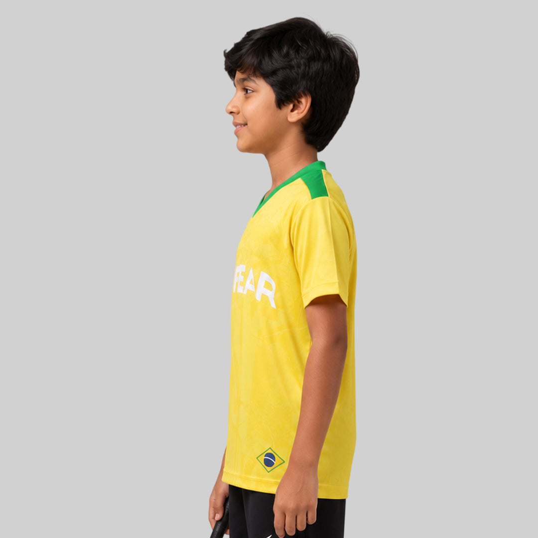Kids Yellow Sports Jersey – Lightweight Quick-Dry Athletic T-Shirt