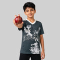 Kids Graphic Print Sports T-Shirt – Quick-Dry Athletic V-Neck Jersey