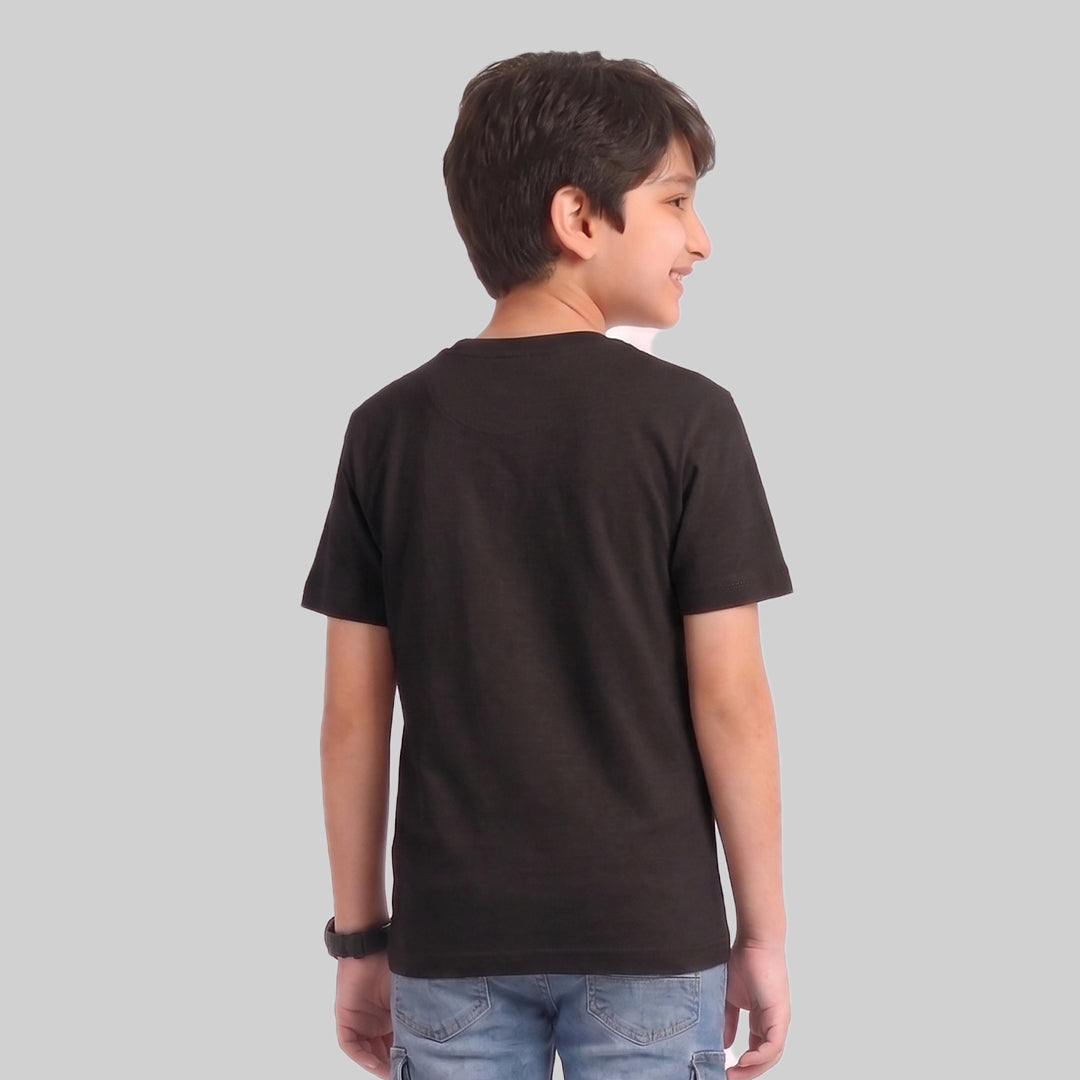 Kids Trendy NO LIMITS Printed Micro Polyester Casual T-Shirt