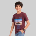 Kids Trendy NO LIMITS Printed Micro Polyester Casual T-Shirt