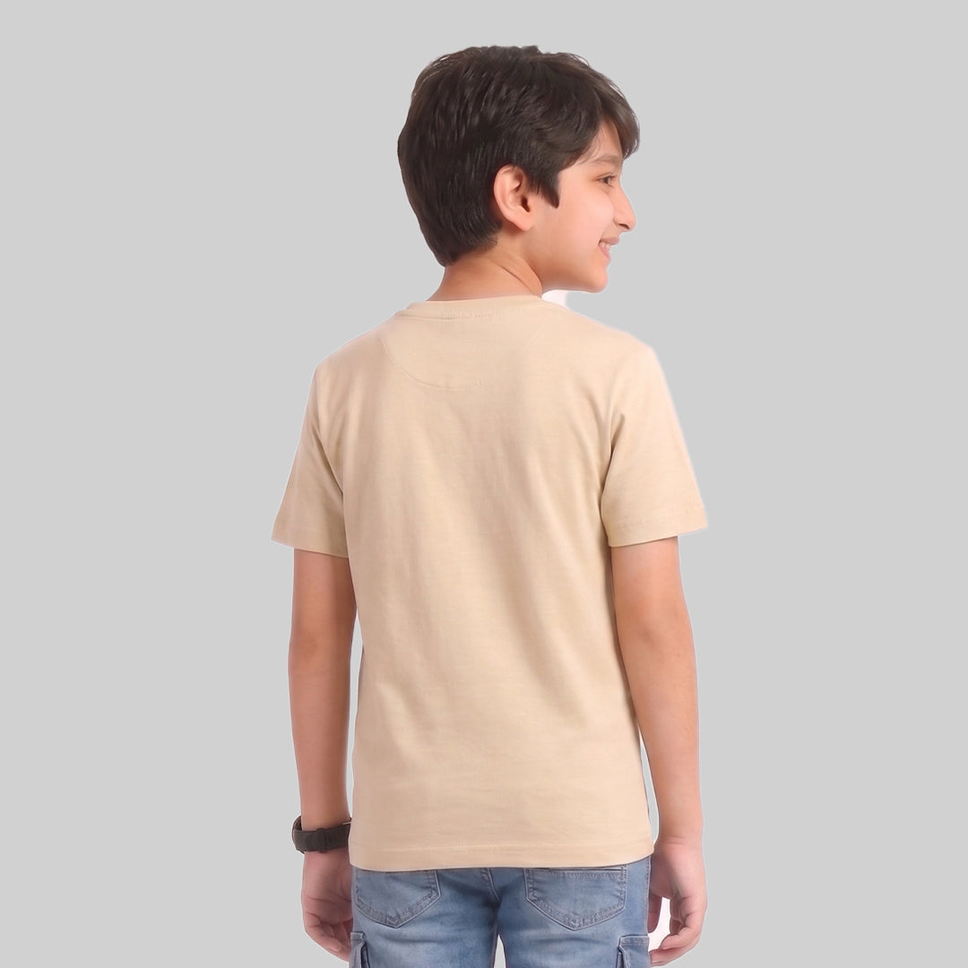 Kids Trendy NO LIMITS Printed Micro Polyester Casual T-Shirt