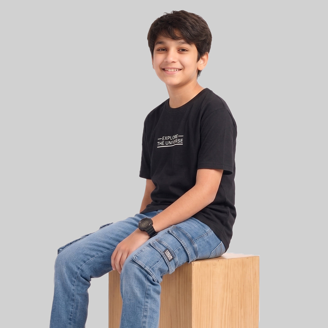 Kids Premium Cotton Round Neck T-Shirt Stylish Casual Wear
