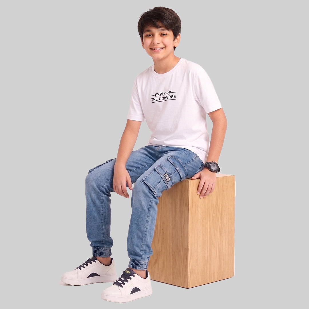 Kids Premium Cotton Round Neck T-Shirt Stylish Casual Wear