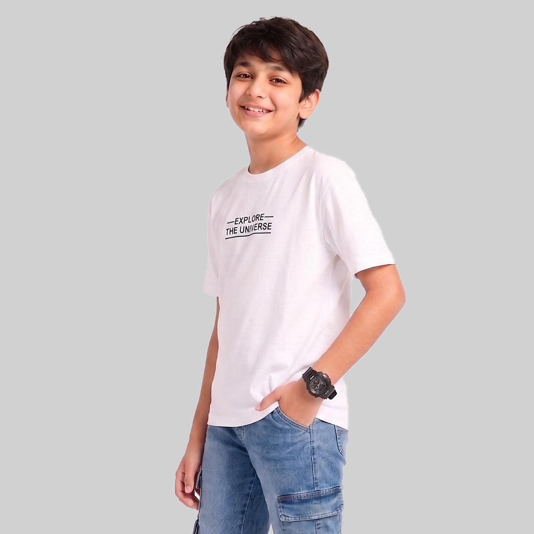 Kids Premium Cotton Round Neck T-Shirt Stylish Casual Wear