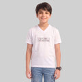 Kids Space Theme Graphic Printed T-Shirt ISRO Astronaut Print V-Neck Half Sleeve Tee