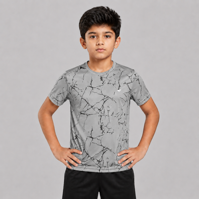 Kids Printed Half Sleeve Crew Neck T-shirt
