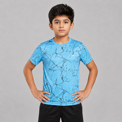 Kids Printed Half Sleeve Crew Neck T-shirt