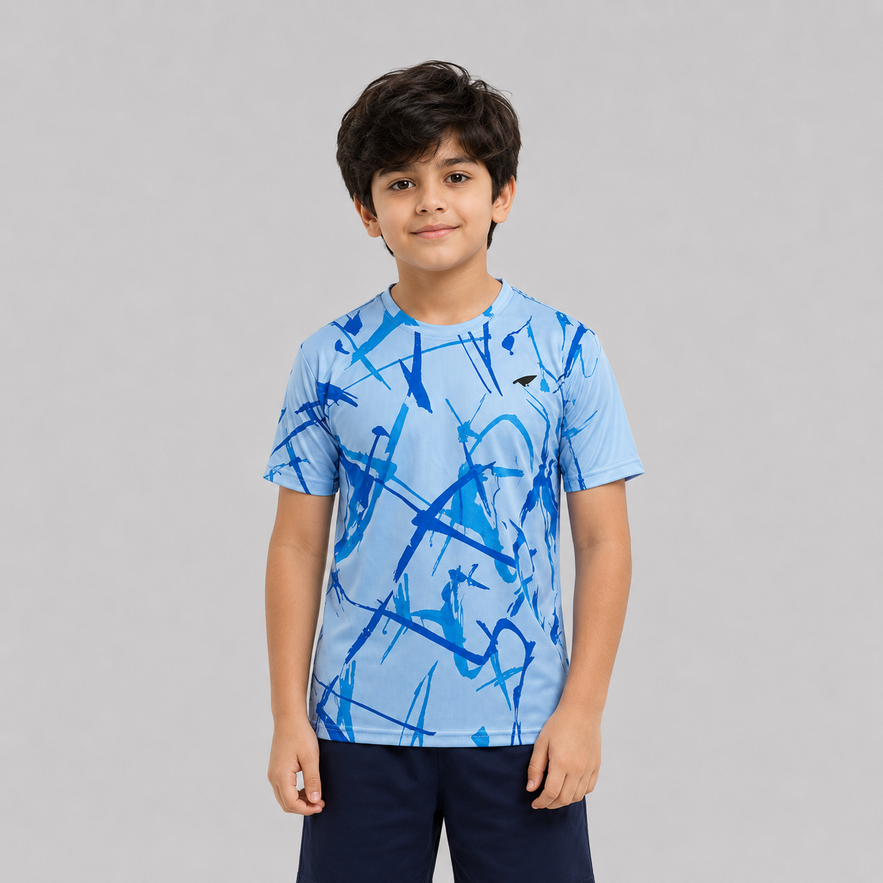 Kids Sports Round Neck Printed T-shirt