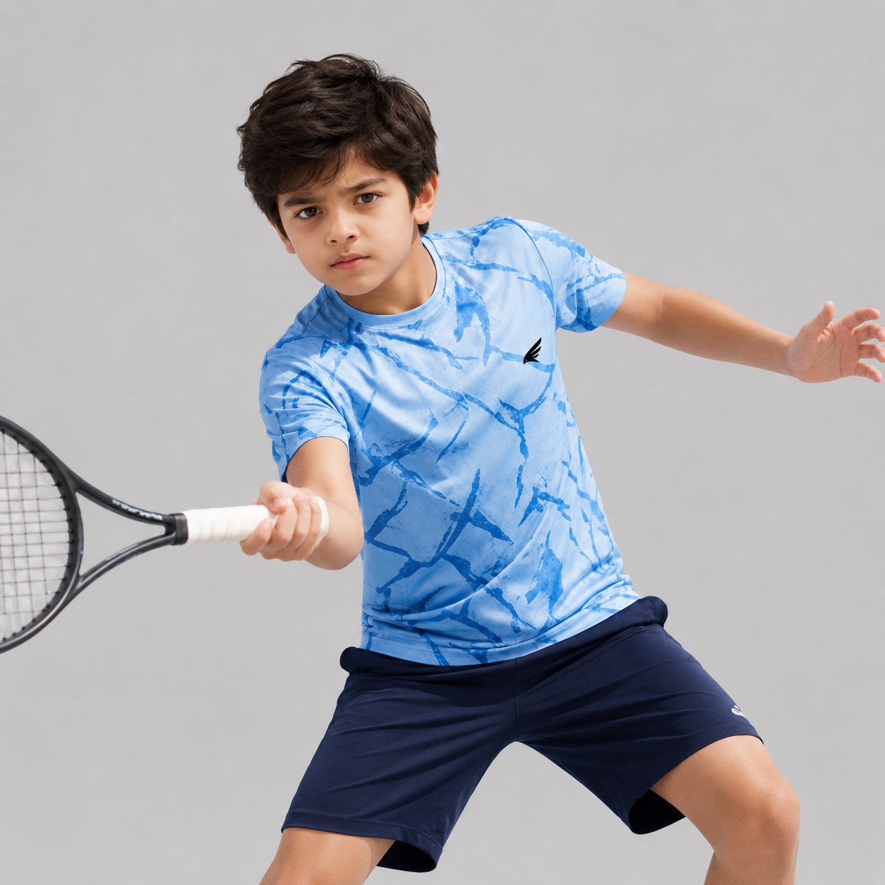 Kids Sports Round Neck Printed T-shirt