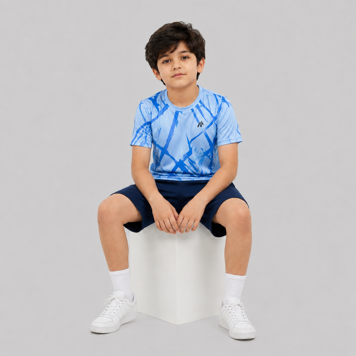 Kids Sports Round Neck Printed T-shirt