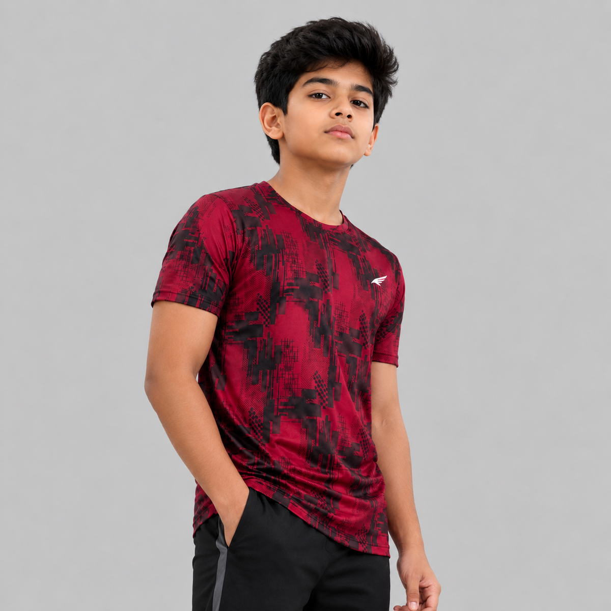 Kids Sports Round Neck Printed T-shirt