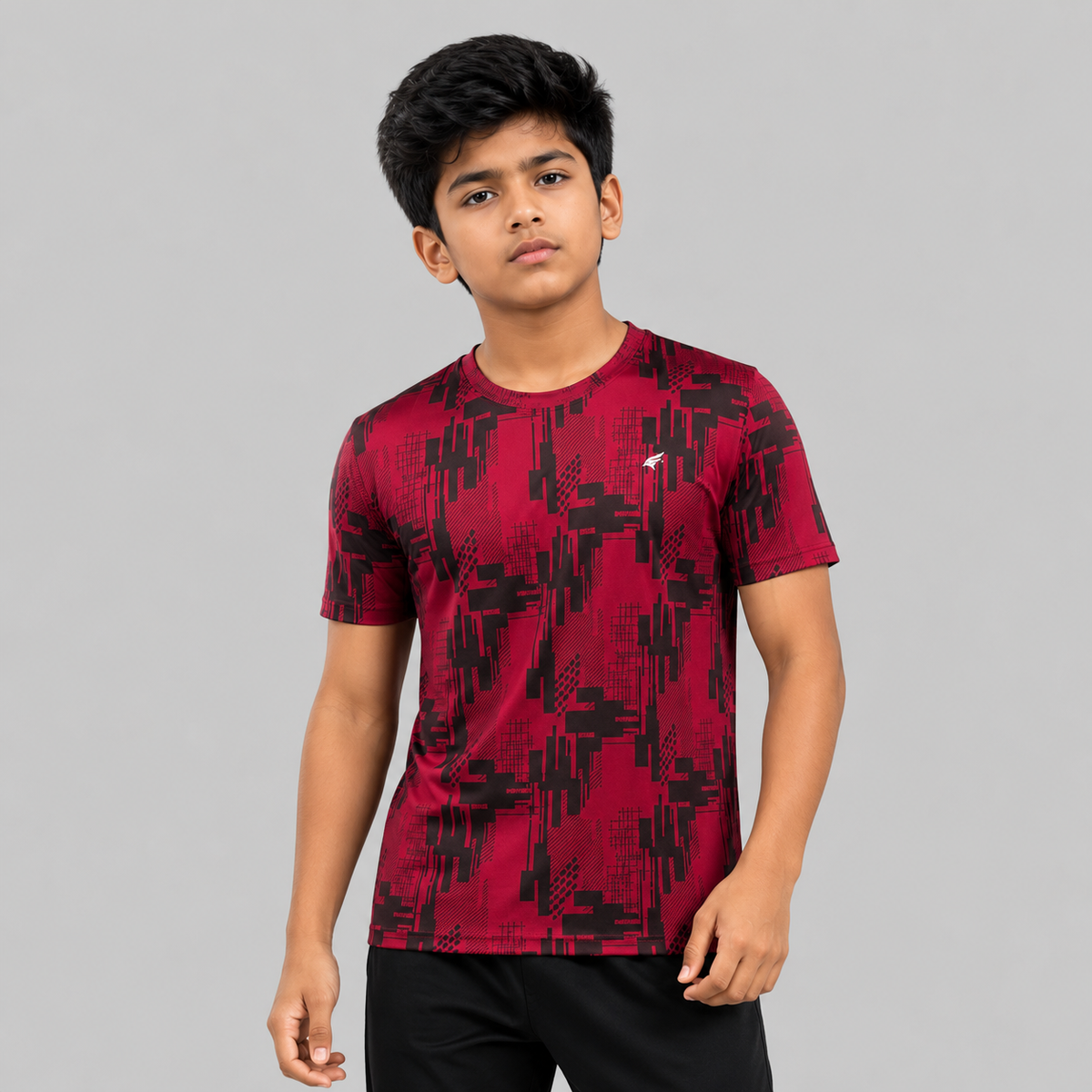 Kids Sports Round Neck Printed T-shirt