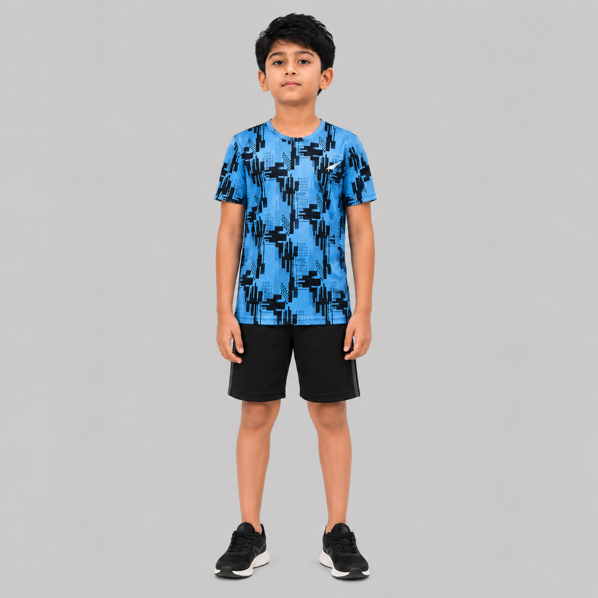 Kids Sports Round Neck Printed T-shirt