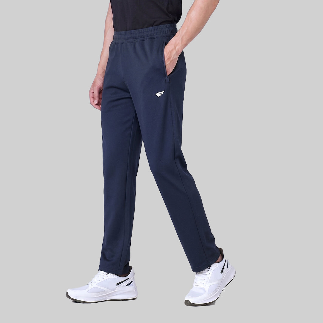 Men's Cotton Track Pants Regular Fit Sports & Casual Zip Pockets Soft & Breathable