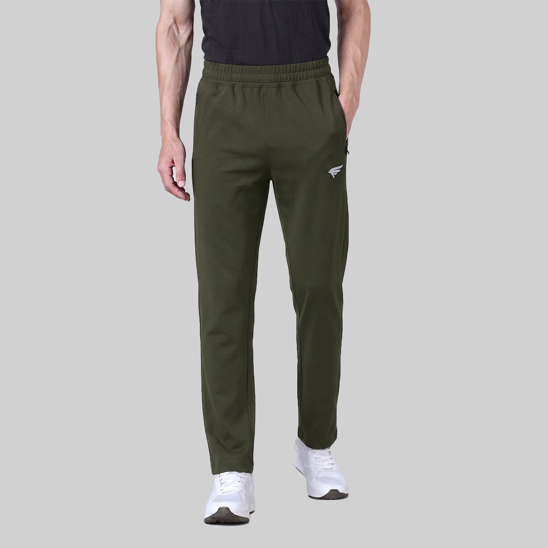 Men's Cotton Track Pants Regular Fit Sports & Casual Zip Pockets Soft & Breathable