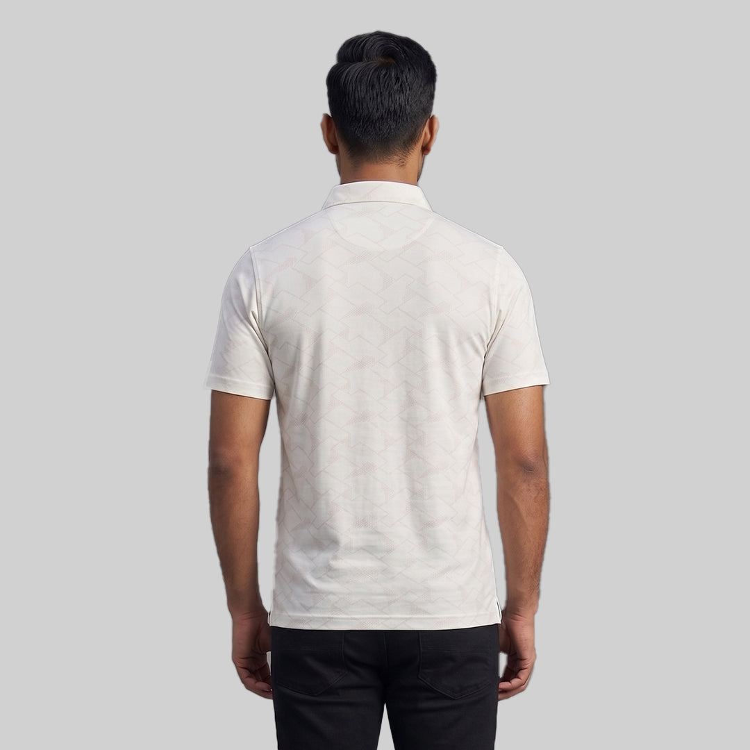 Men's Jacquard Polo T-Shirt | Premium Micro Polyester | Regular Fit | Breathable | Dry Fit Technology | Half Sleeve | Casual & Sports Wear