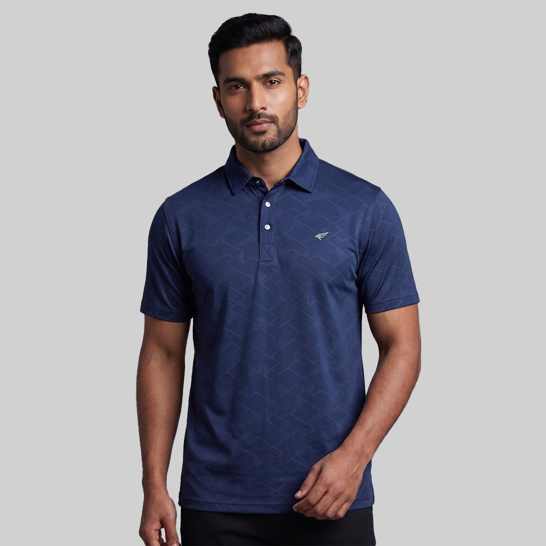 Men's Jacquard Polo T-Shirt | Premium Micro Polyester | Regular Fit | Breathable | Dry Fit Technology | Half Sleeve | Casual & Sports Wear