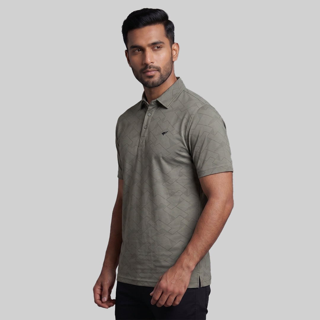 Men's Jacquard Polo T-Shirt | Premium Micro Polyester | Regular Fit | Breathable | Dry Fit Technology | Half Sleeve | Casual & Sports Wear