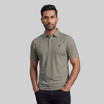 Men's Jacquard Polo T-Shirt | Premium Micro Polyester | Regular Fit | Breathable | Dry Fit Technology | Half Sleeve | Casual & Sports Wear