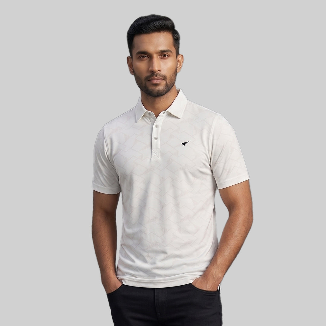 Men's Jacquard Polo T-Shirt | Premium Micro Polyester | Regular Fit | Breathable | Dry Fit Technology | Half Sleeve | Casual & Sports Wear