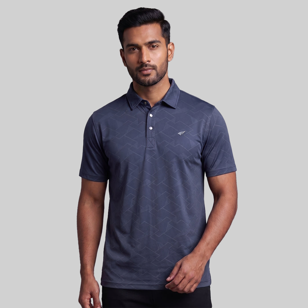 Men's Jacquard Polo T-Shirt | Premium Micro Polyester | Regular Fit | Breathable | Dry Fit Technology | Half Sleeve | Casual & Sports Wear
