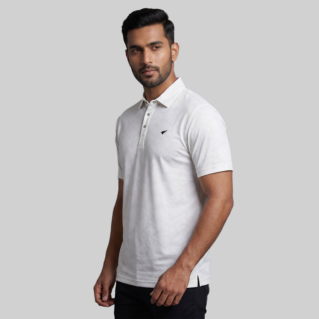 Men's Jacquard Polo T-Shirt | Premium Micro Polyester | Regular Fit | Breathable | Dry Fit Technology | Half Sleeve | Casual & Sports Wear