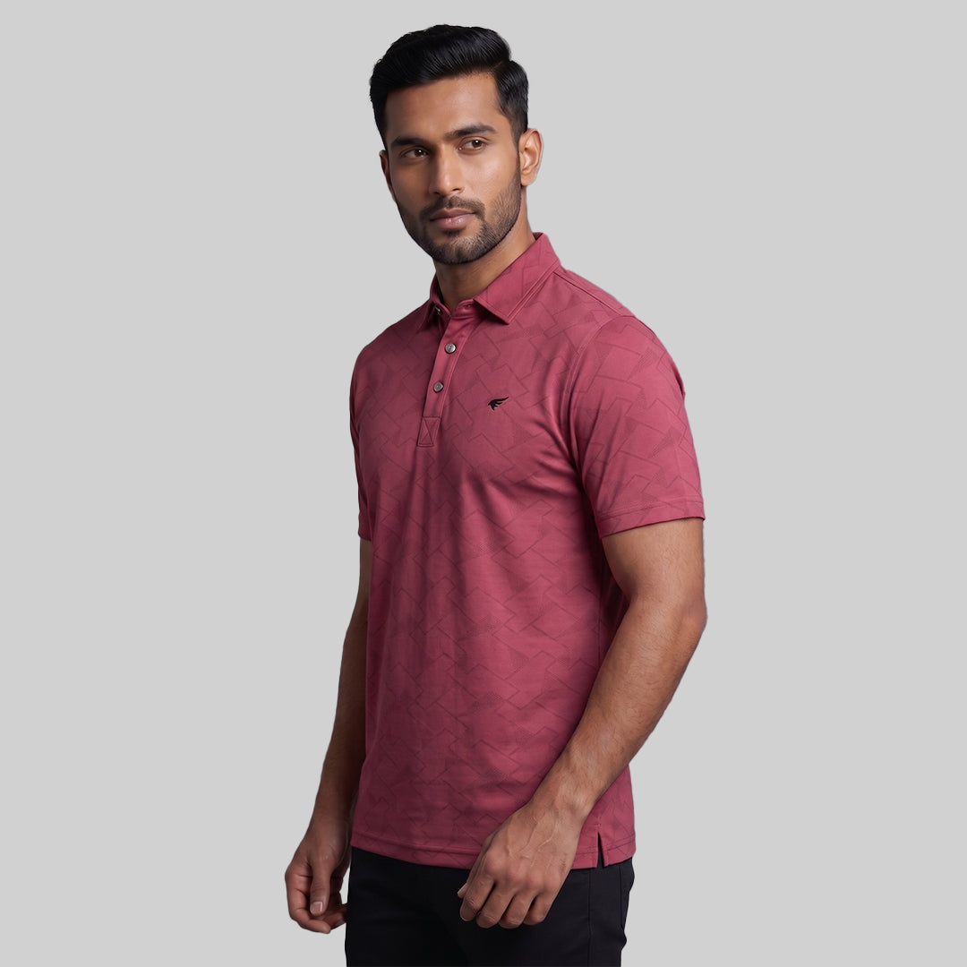 Men's Jacquard Polo T-Shirt | Premium Micro Polyester | Regular Fit | Breathable | Dry Fit Technology | Half Sleeve | Casual & Sports Wear