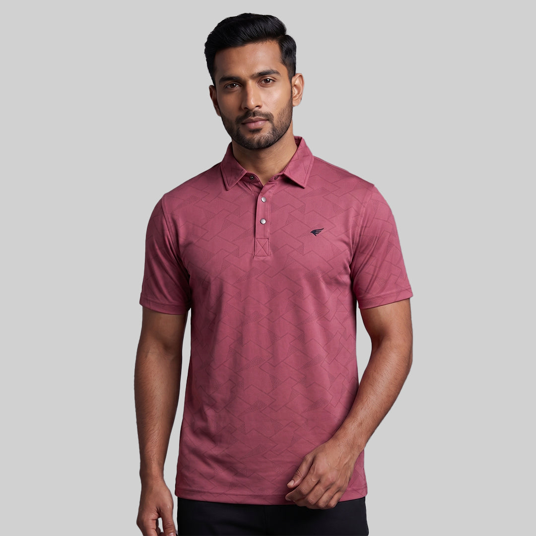 Men's Jacquard Polo T-Shirt | Premium Micro Polyester | Regular Fit | Breathable | Dry Fit Technology | Half Sleeve | Casual & Sports Wear
