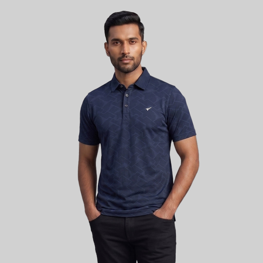 Men's Jacquard Polo T-Shirt | Premium Micro Polyester | Regular Fit | Breathable | Dry Fit Technology | Half Sleeve | Casual & Sports Wear