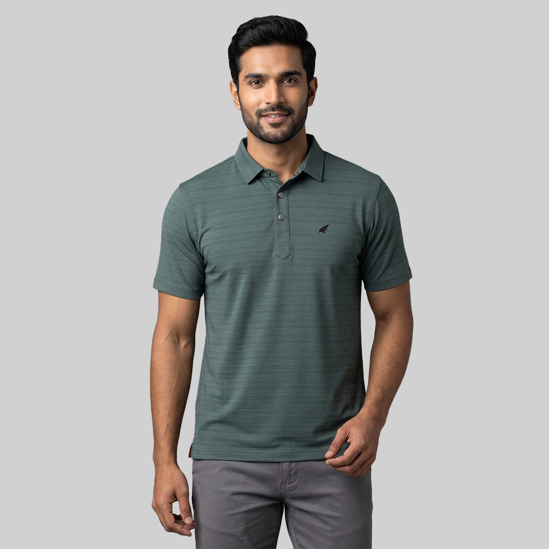 Cedrafil Men's Performance Polo T-Shirt | Premium Nylon blend | Regular Fit | Casual, Sports & Office Wear