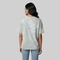 Women Jacquard Boxy Fit Round Neck T-Shirt ELASTO+ Stretch Fit Breathable Soft Casual Wear