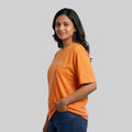 Women Typography Print Sports T-Shirt ELASTO+ Stretch Fit Breathable Gym Tee