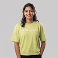 Women Typography Print Sports T-Shirt ELASTO+ Stretch Fit Breathable Gym Tee
