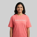 Women Typography Print Sports T-Shirt ELASTO+ Stretch Fit Breathable Gym Tee