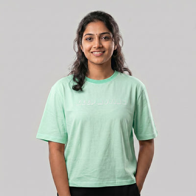 Women Typography Print Sports T-Shirt ELASTO+ Stretch Fit Breathable Gym Tee