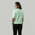 Women Typography Print Sports T-Shirt ELASTO+ Stretch Fit Breathable Gym Tee