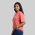 Women Typography Print Sports T-Shirt ELASTO+ Stretch Fit Breathable Gym Tee