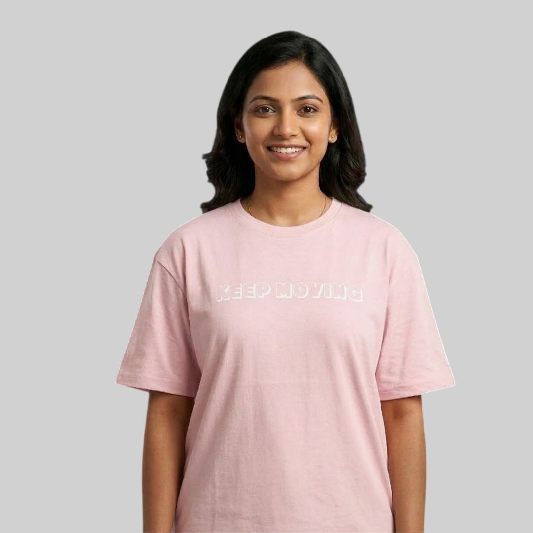 Women Typography Print Sports T-Shirt ELASTO+ Stretch Fit Breathable Gym Tee