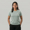 Women Solid Sports T-Shirt ELASTO+ Stretch Fit Breathable Gym Tee